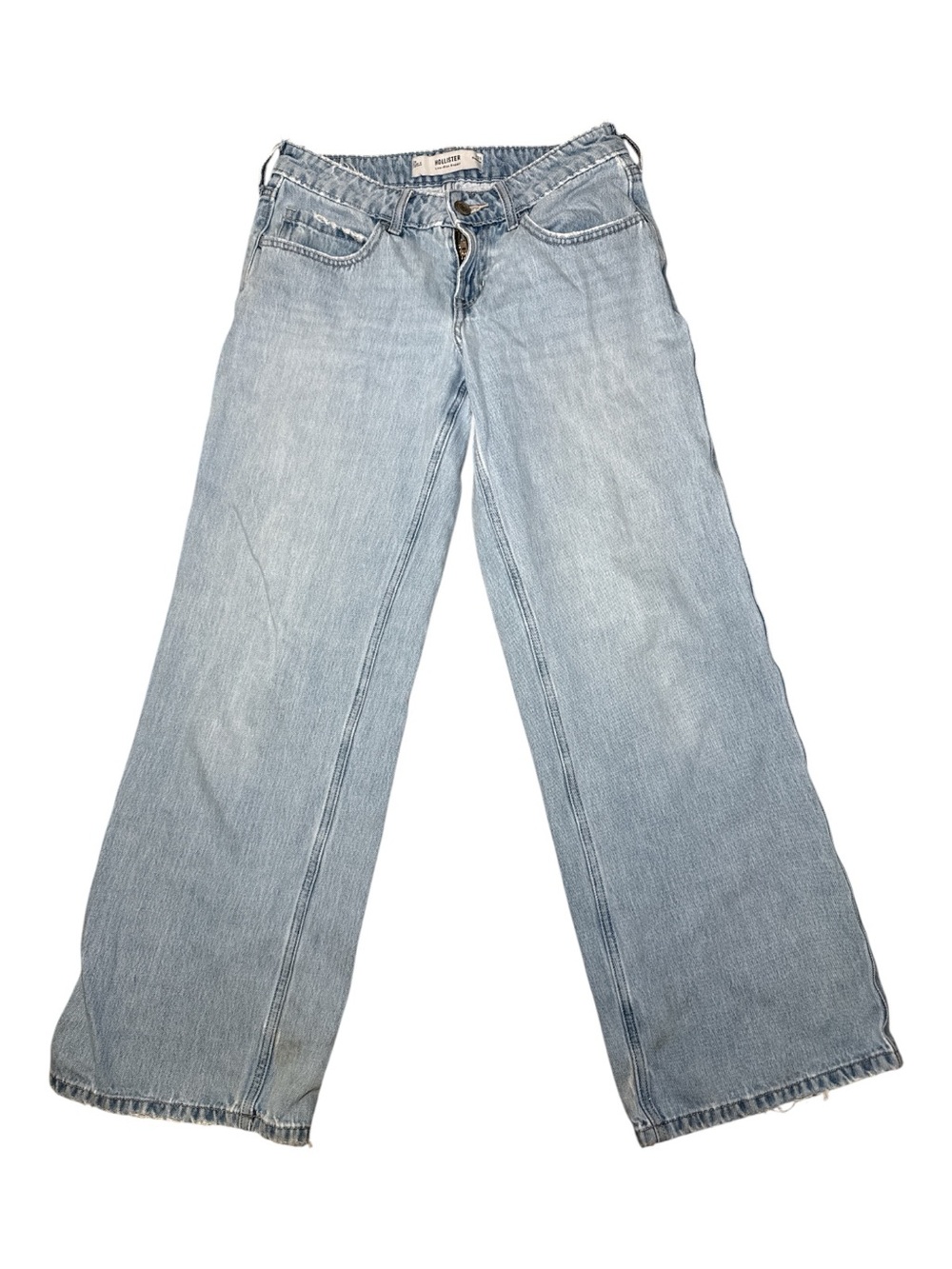HOLLISTER Women's Low Rise Wide Leg Baggy Jeans 26x29 Size 2R